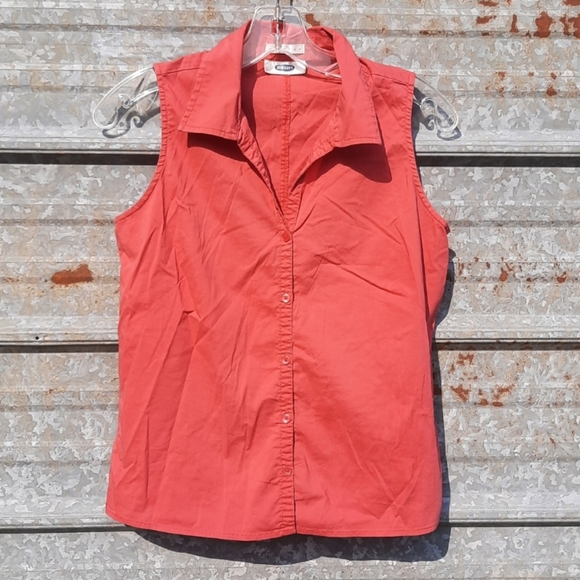 Sleeveless Old Navy Button Up Shirt - Picture 1 of 11